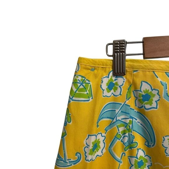 Vintage Lilly Pulitzer White Label Les Monkey Print Wrap Skirt Size 4 - Picture 3 of 6